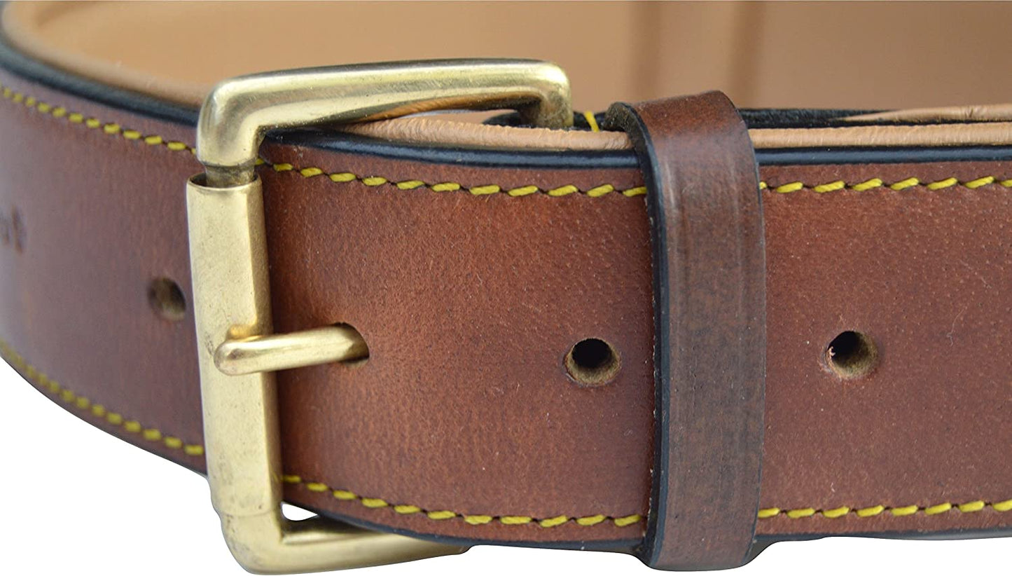 - Luxury Real Leather Padded Dog Collar