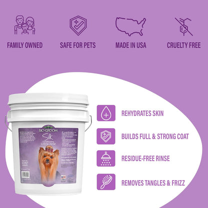 Silk Creme Rinse Dog Conditioner – Dog Bathing Supplies, Puppy Shampoo, Cat & Dog Grooming Supplies for Sensitive Skin, Cruelty-Free, Made in USA, Tearless Dog Products – 32 Fl Oz 1-Pack