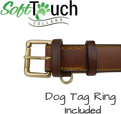 - Luxury Real Leather Padded Dog Collar